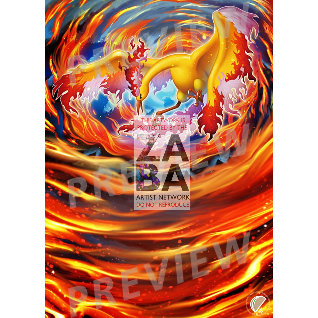 Moltres 38/214 Lost Thunder Extended Art Custom Pokemon Card - ZabaTV