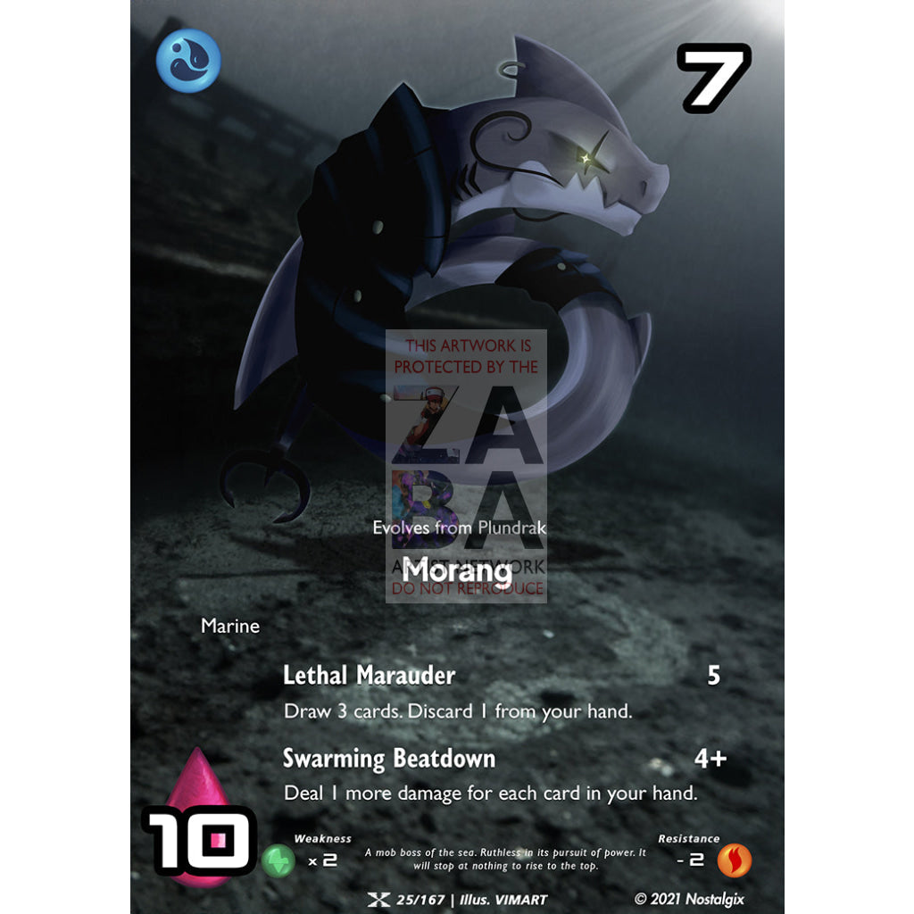 Morang 25/167 Base Set Extended Art Custom Nostalgix Card With Text / Star Holographic