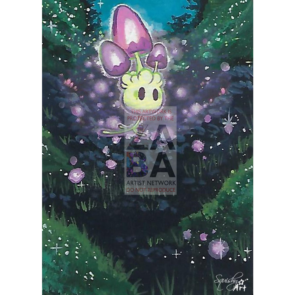 Morelull 16/149 Sun & Moon Extended Art Custom Pokemon Card Textless Silver Holographic