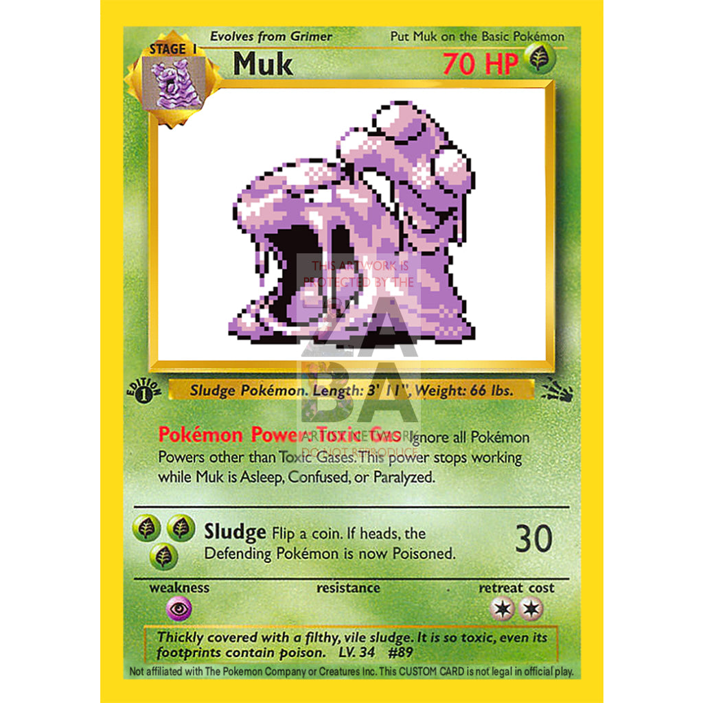 Muk Game Sprite Custom Pokemon Card - ZabaTV