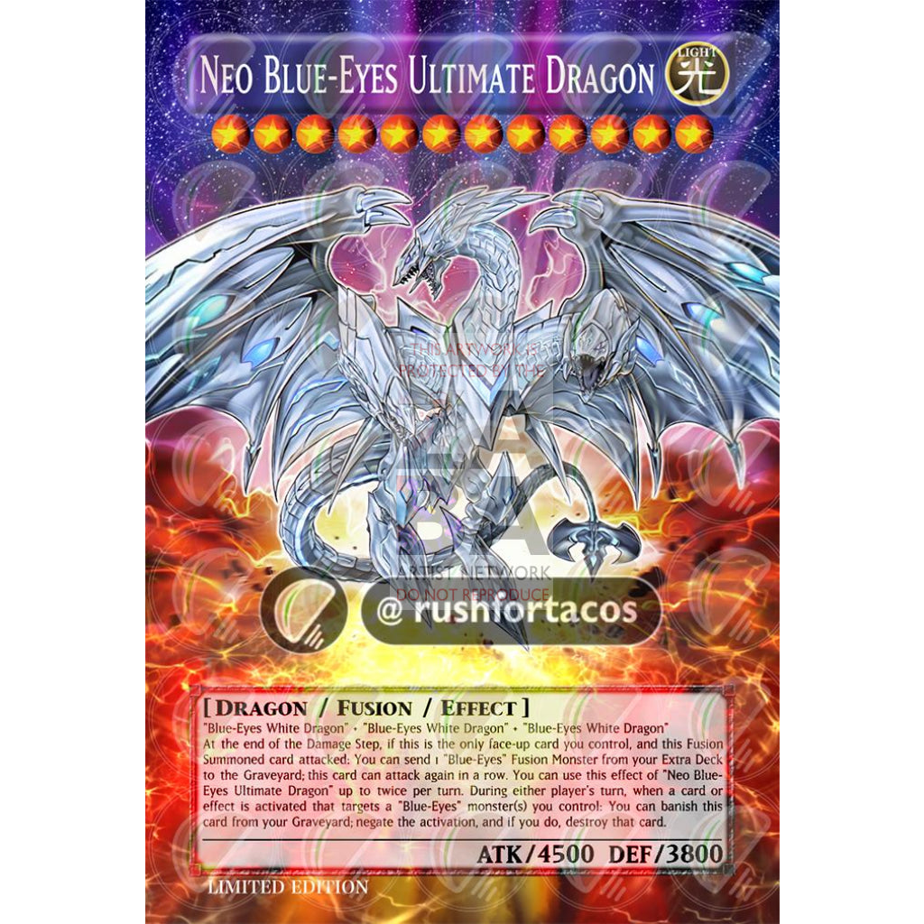 Neo Blue-Eyes Ultimate Dragon Full Art ORICA - Custom Yu-Gi-Oh! Card - ZabaTV