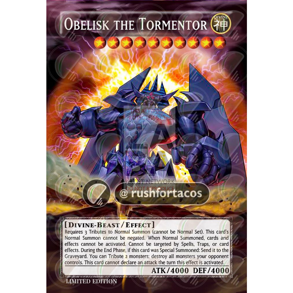 Obelisk the Tormentor v2 Full Art ORICA - Custom Yu-Gi-Oh! Card - ZabaTV