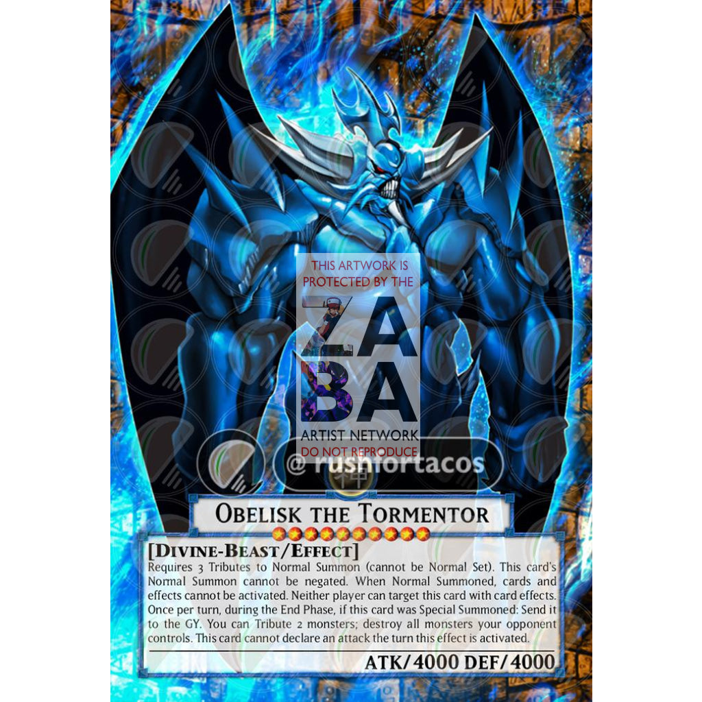 Obelisk the Tormentor v4 Full Art ORICA - Custom Yu-Gi-Oh! Card - ZabaTV