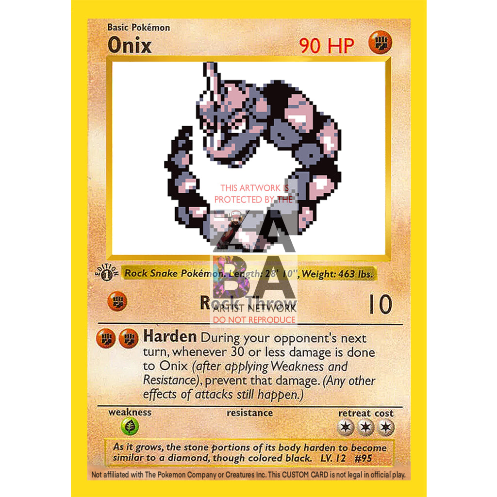 Onix Game Sprite Custom Pokemon Card - ZabaTV