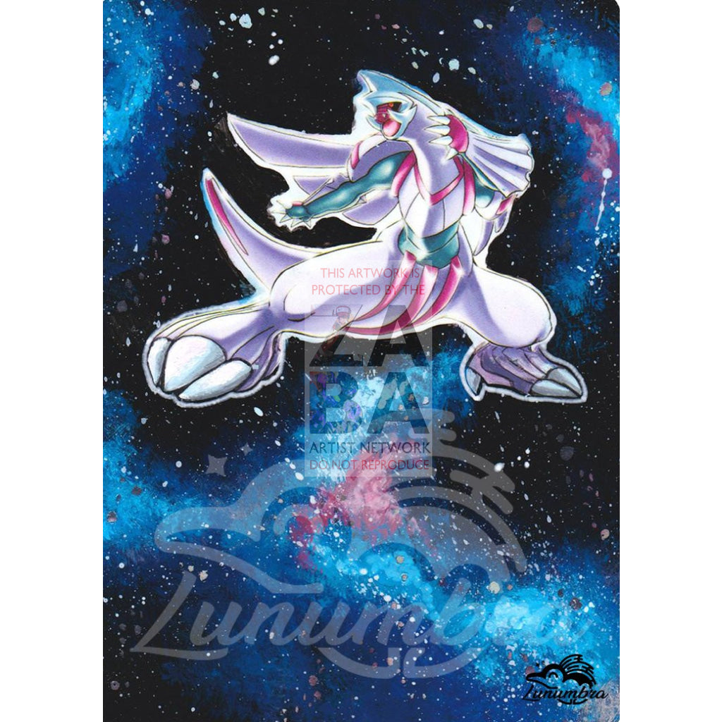 Palkia 11/100 Majestic Dawn Extended Art Custom Pokemon Card Textless Silver Holographic