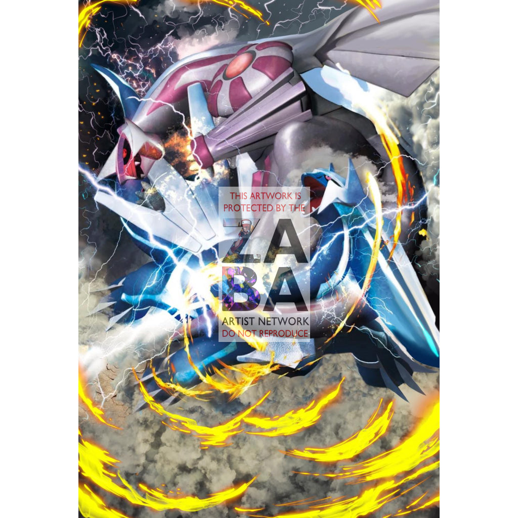 Palkia & Dialga LEGEND Combined 101/102 & 102/102 Triumphant Extended Art Custom Pokemon Card - ZabaTV