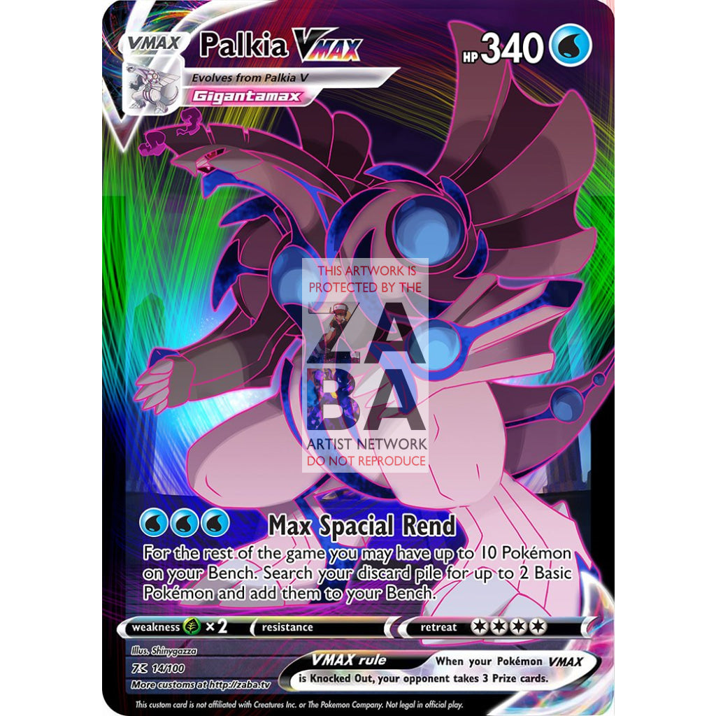 Palkia VMAX Custom Pokemon Card - ZabaTV