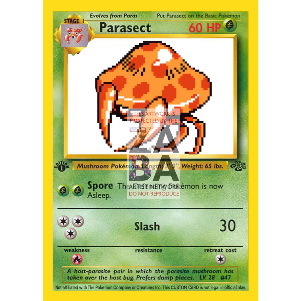 Parasect Game Sprite Custom Pokemon Card - ZabaTV