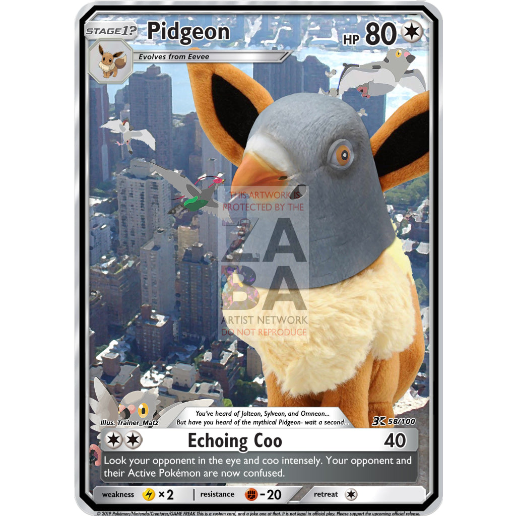 Pidgeon Custom Pokemon Card - ZabaTV