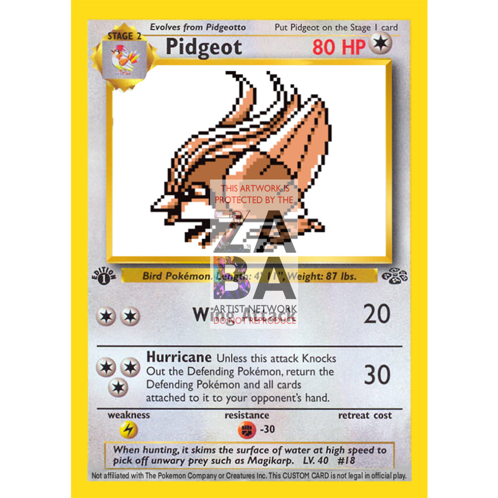 Pidgeot Game Sprite Custom Pokemon Card - ZabaTV