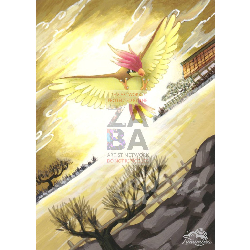 Pidgeotto 47/103 Hs Triumphant Extended Art Custom Pokemon Card Textless Silver Holographic