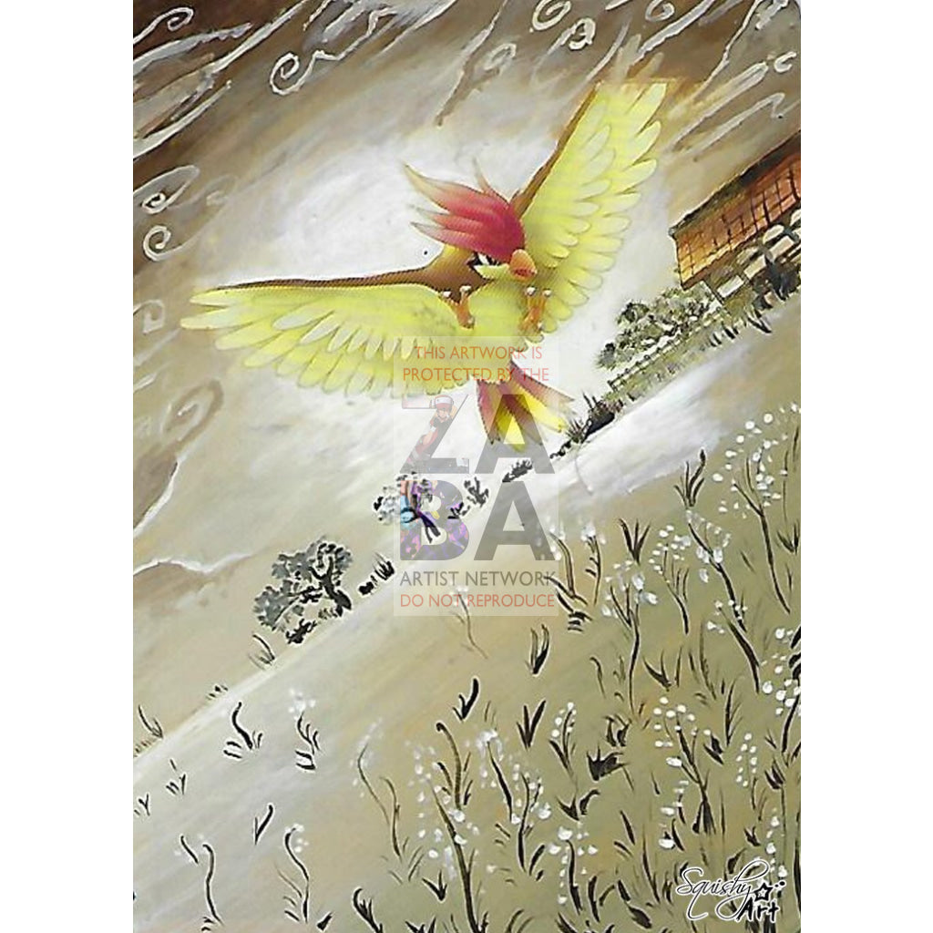 Pidgeotto 47/103 Triumphant Extended Art Custom Pokemon Card Textless Silver Holographic