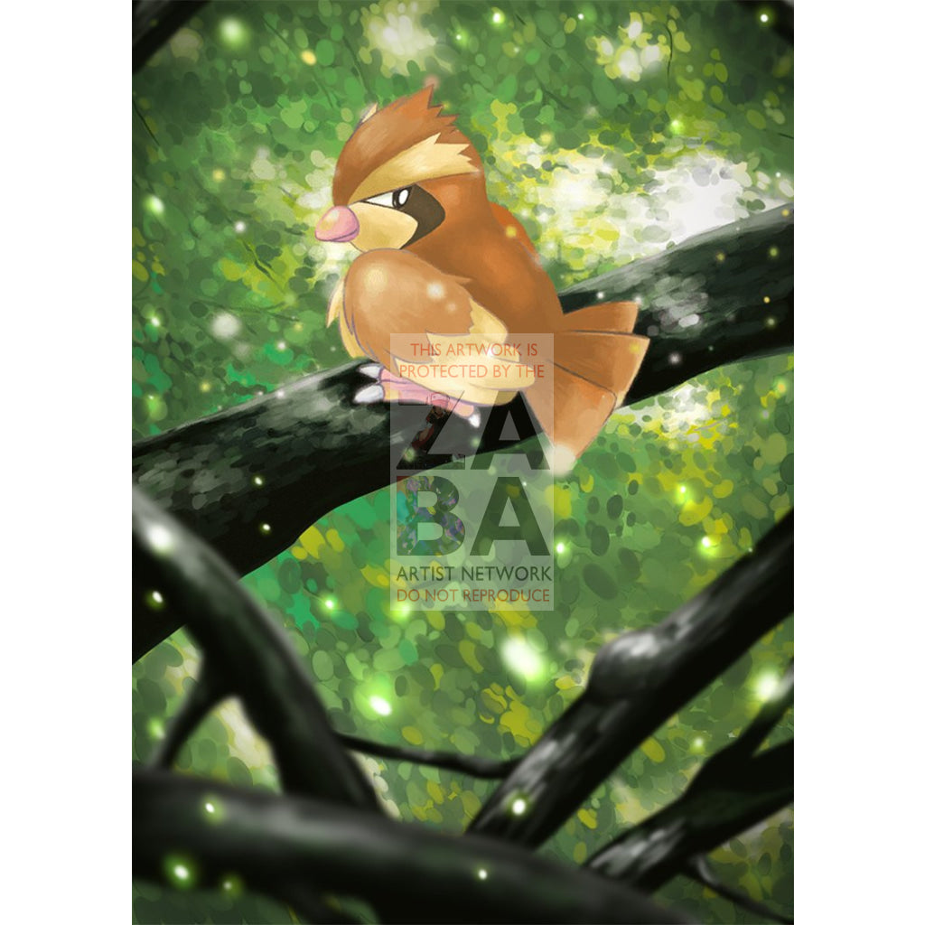 Pidgey 75/106 Flashfire Extended Art Custom Pokemon Card Silver Foil / Textless