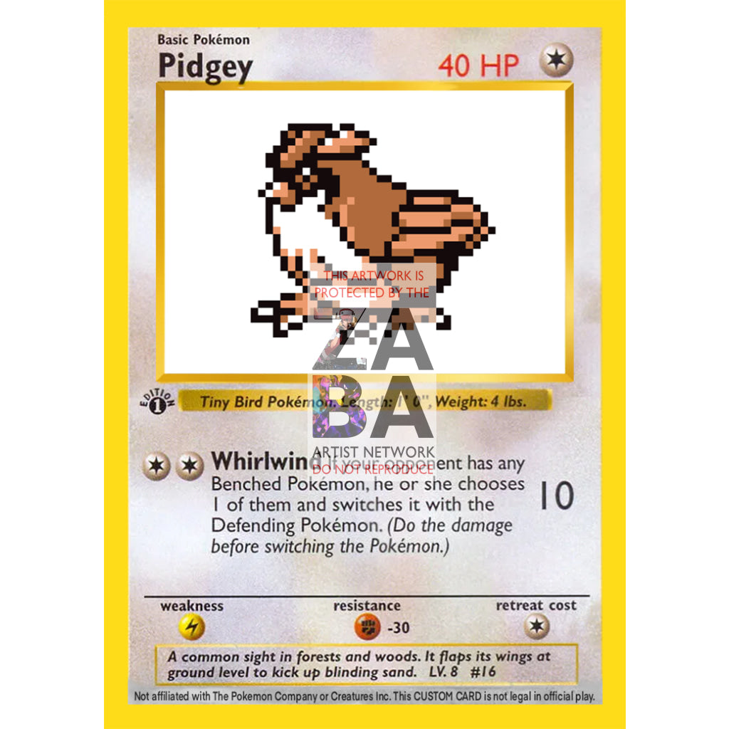 Pidgey Game Sprite Custom Pokemon Card - ZabaTV