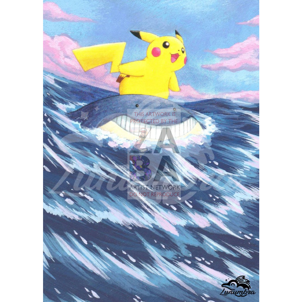 Pikachu 12/17 Pop Series 5 Extended Art Custom Pokemon Card Textless Silver Holographic