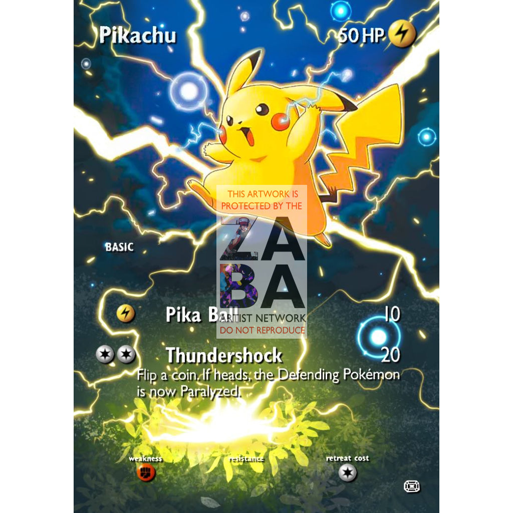 Pikachu 60/106 EX Emerald Extended Art Custom Pokemon Card - ZabaTV