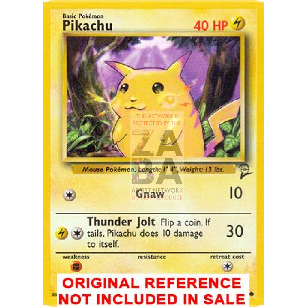 Pikachu 87/130 Base Set 2 Extended Art Custom Pokemon Card - ZabaTV