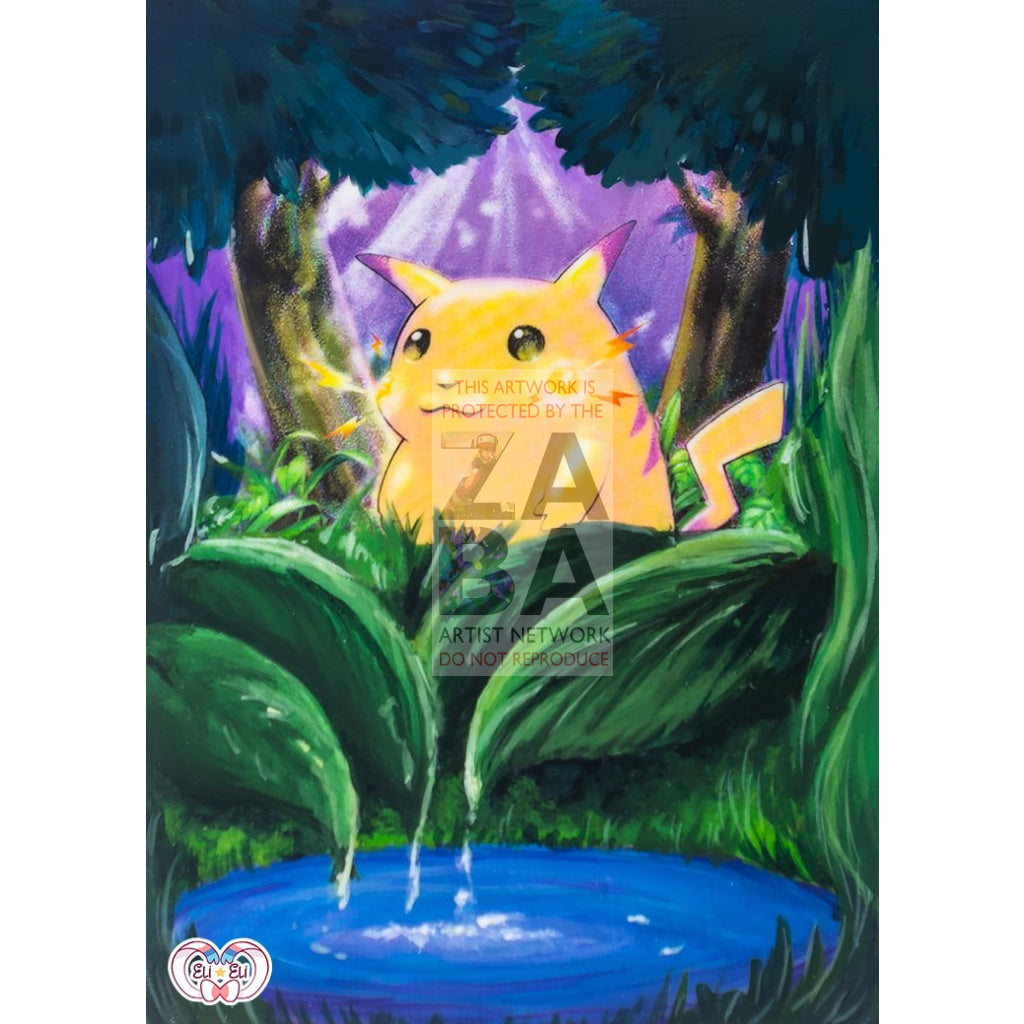 Pikachu 87/130 Base Set 2 Extended Art Custom Pokemon Card - ZabaTV