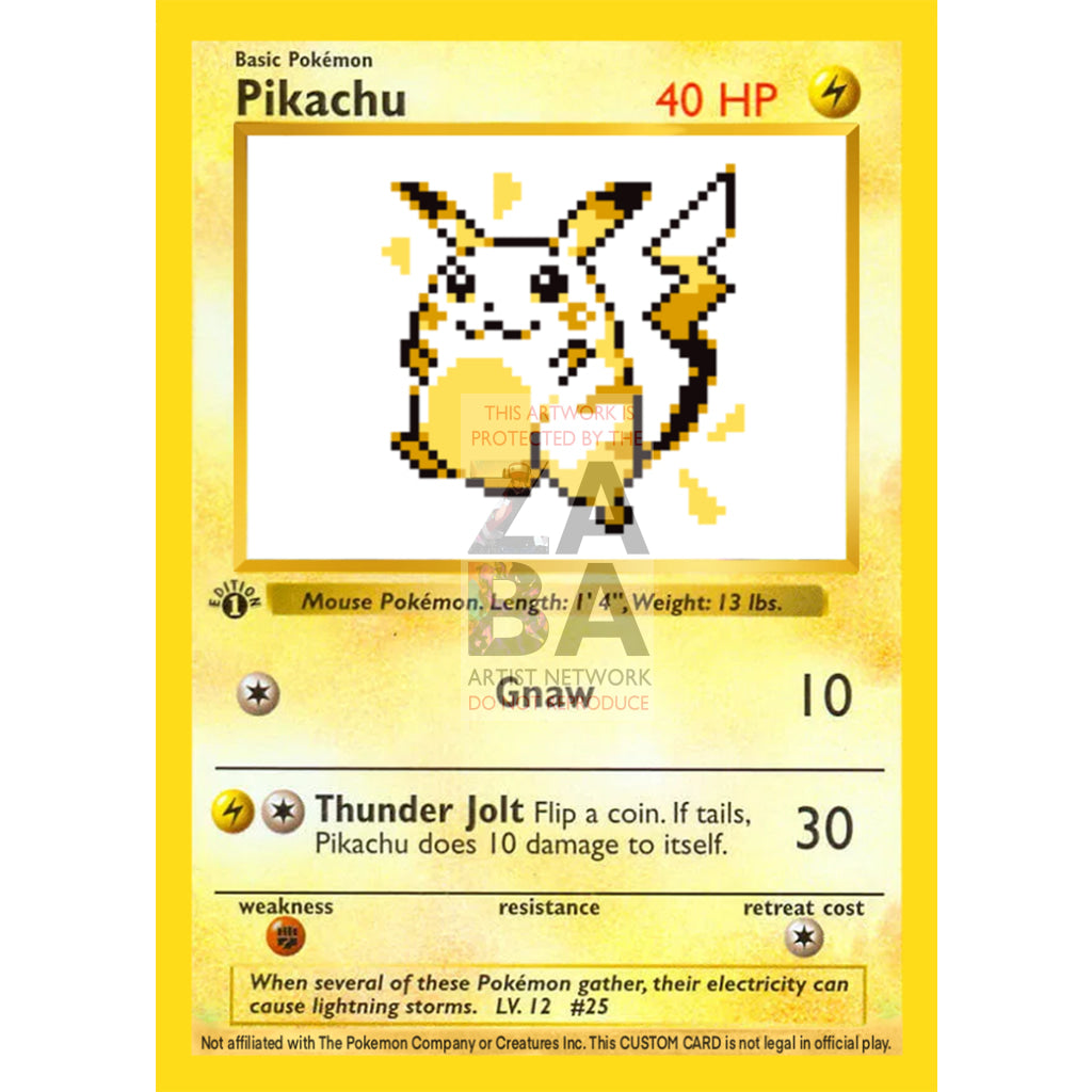 Pikachu Game Sprite Custom Pokemon Card