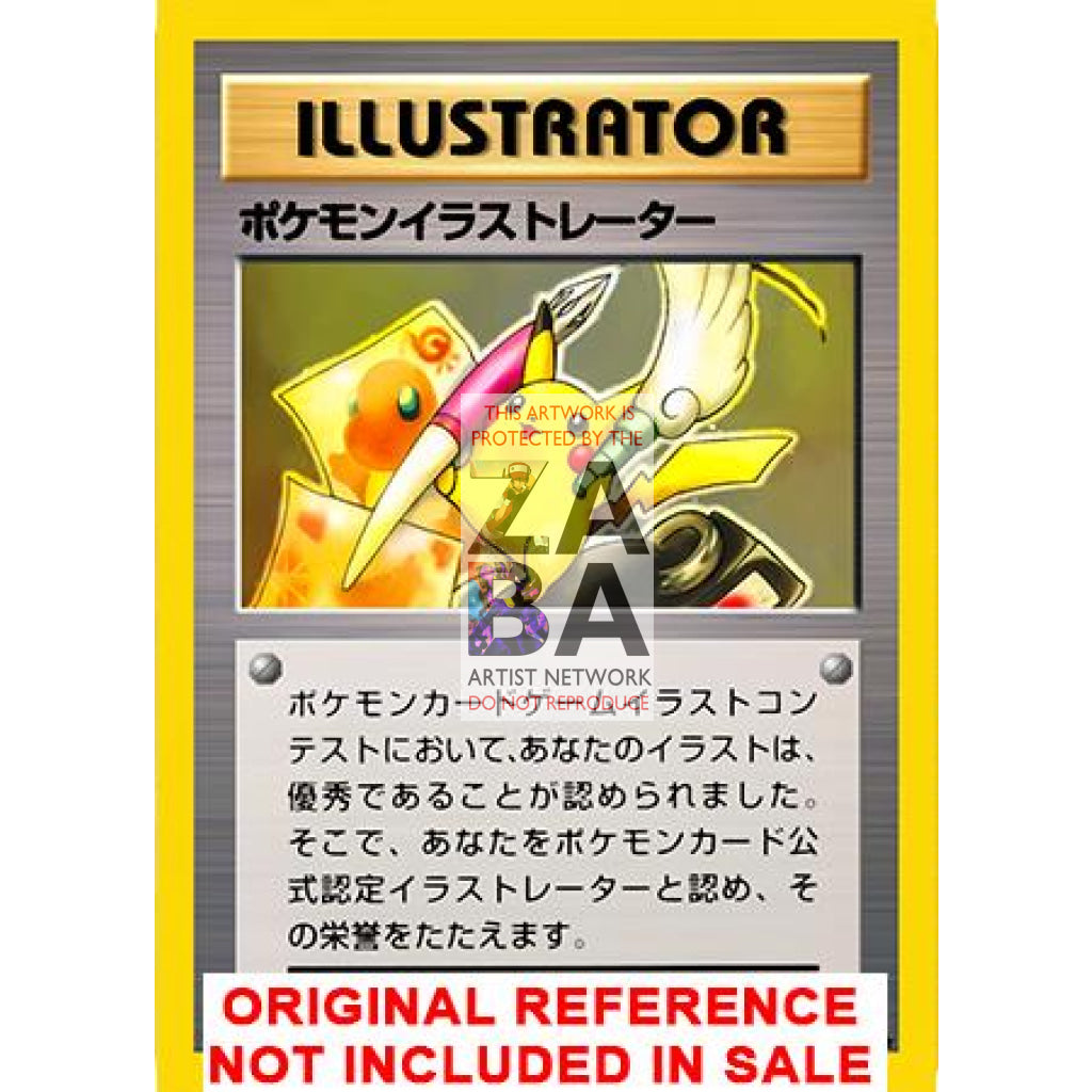 Pikachu Illustrator Card Extended Art Custom Pokemon Card - ZabaTV