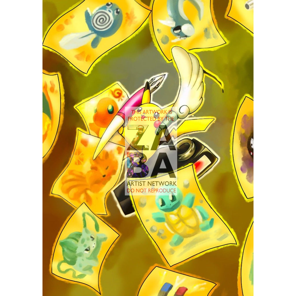 Pikachu Illustrator Card Extended Art Custom Pokemon Card - ZabaTV