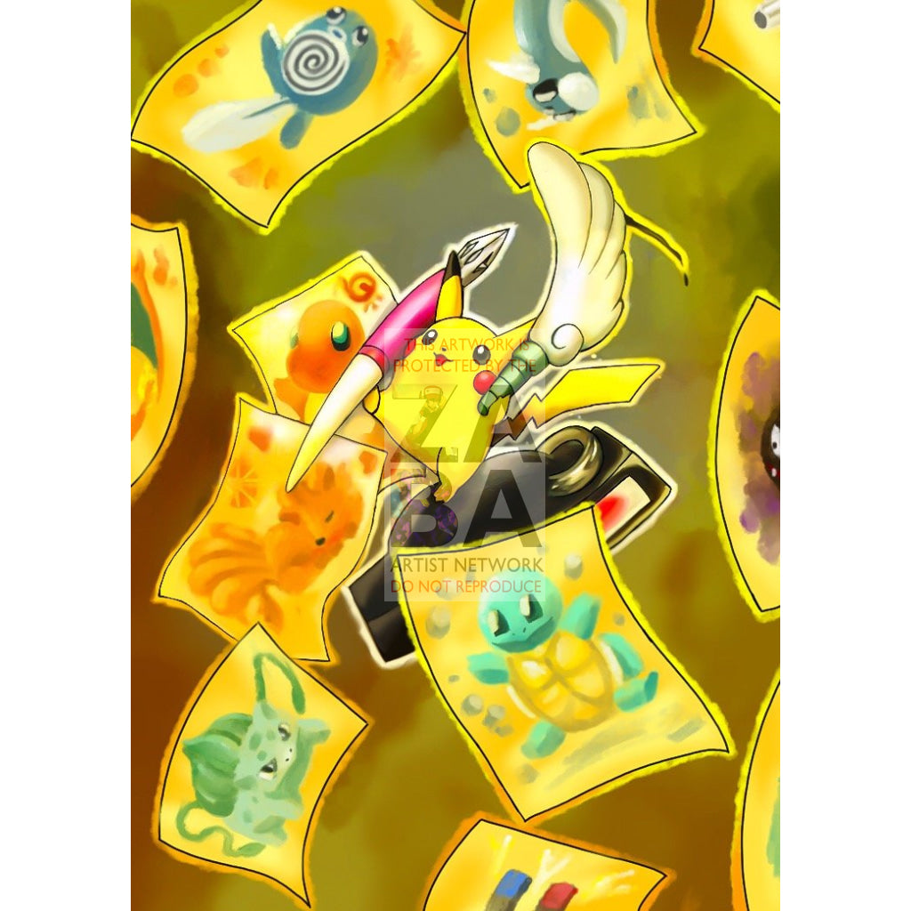 Pikachu Illustrator Card Extended Art Custom Pokemon Card - ZabaTV