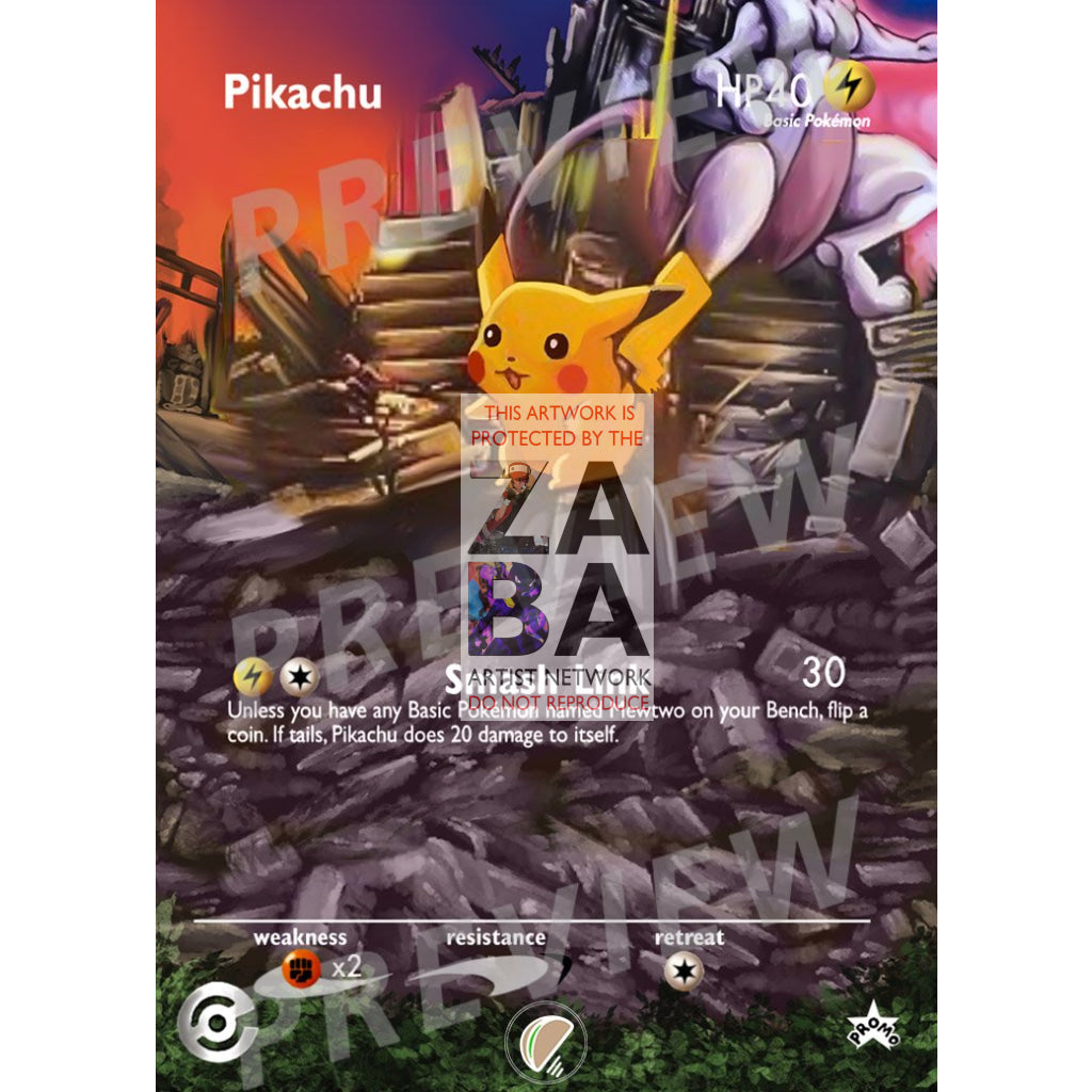 Pikachu Japanese Happy Adventure Rally 2002 Promo 38 Extended Art Custom Pokemon Card - ZabaTV