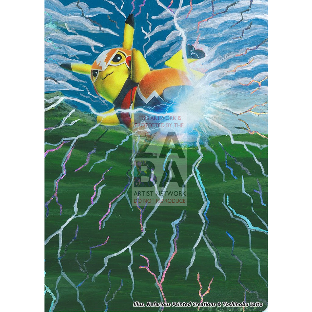 Pikachu Libre 14/30 Pikachu Libre Trainer Kit Extended Art Custom Pokemon Card - ZabaTV