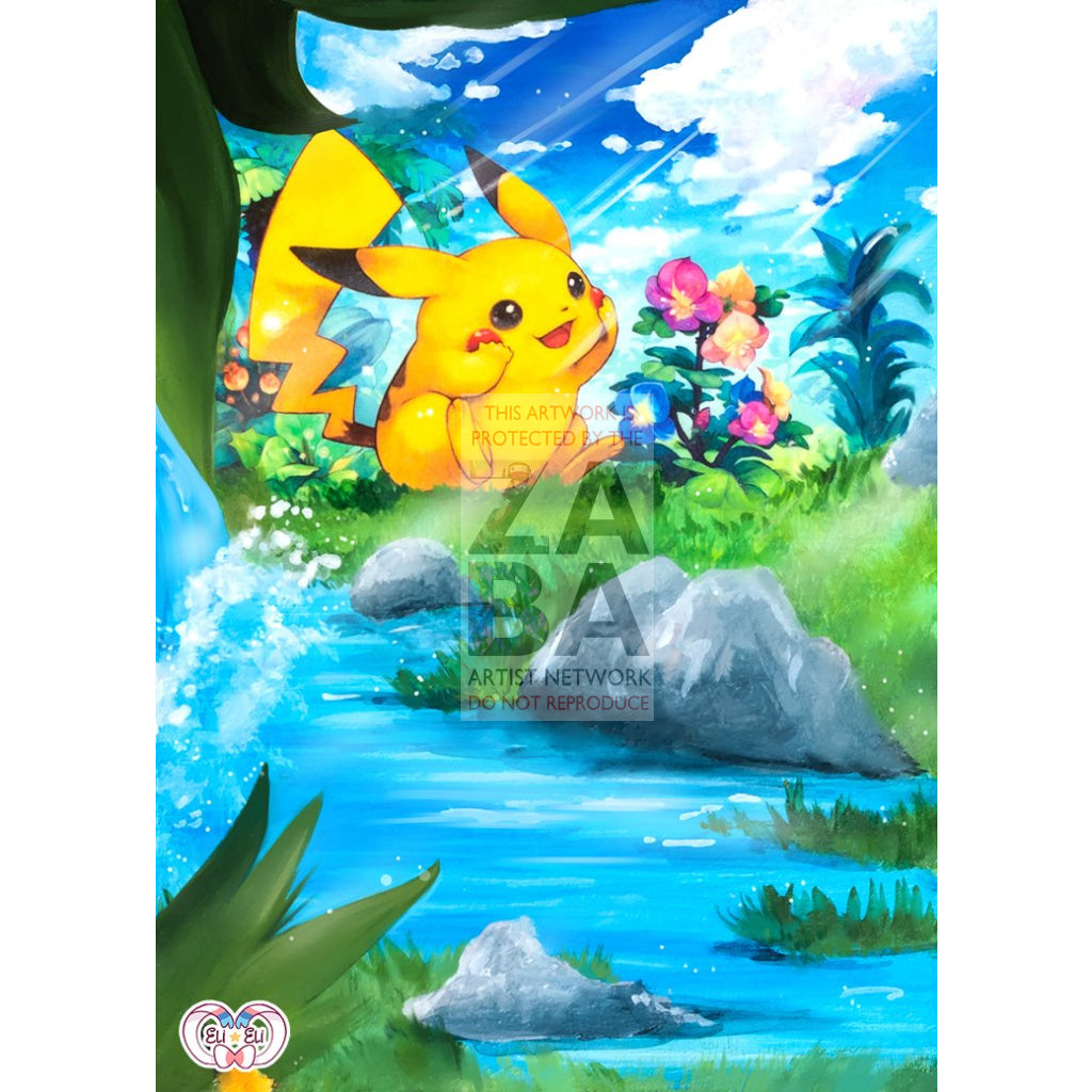 Pikachu SM68 Sun & Moon Promo Extended Art Custom Pokemon Card - ZabaTV