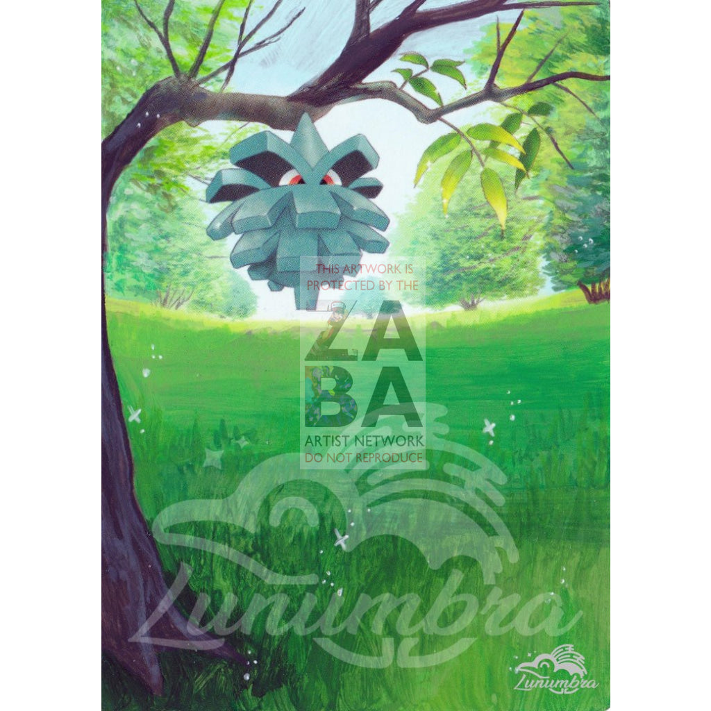 Pineco 4/106 Xy Flashfire Extended Art Custom Pokemon Card Textless Silver Holographic