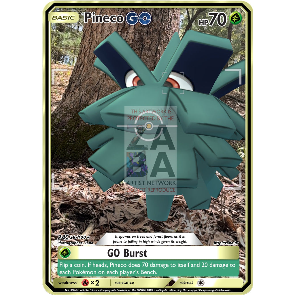 Pineco GO Custom Pokemon GO Card - ZabaTV