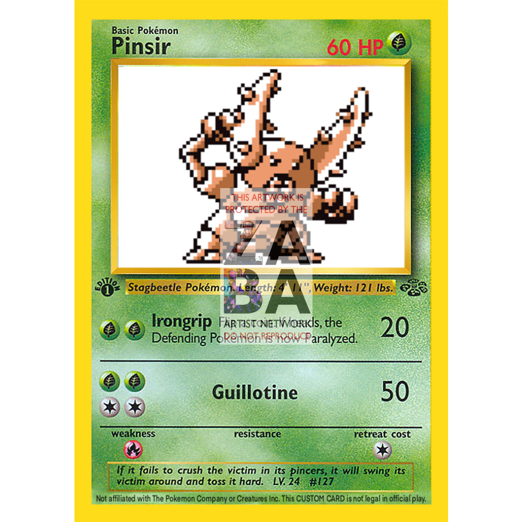 Pinsir Game Sprite Custom Pokemon Card - ZabaTV