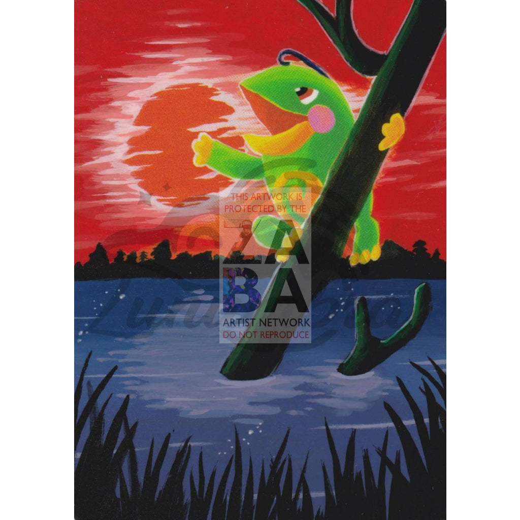 Politoed 27/75 Neo Discover Extended Art Custom Pokemon Card Textless Silver Holographic