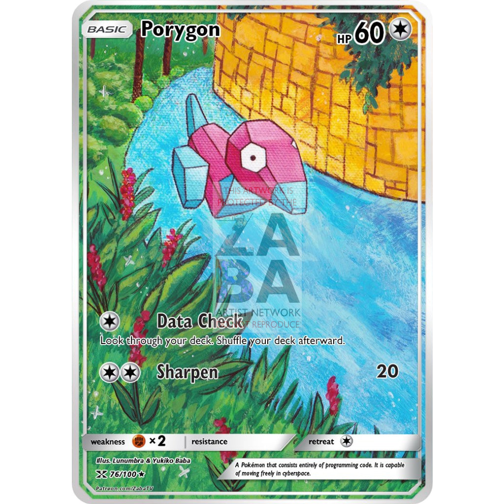 Porygon 64/98 XY Ancient Origins Extended Art Custom Pokemon Card - ZabaTV