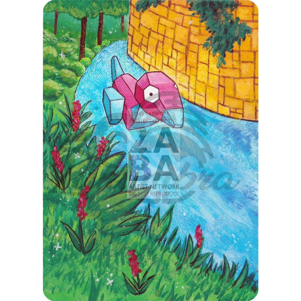 Porygon 64/98 Xy Ancient Origins Extended Art Custom Pokemon Card Textless Silver Holographic