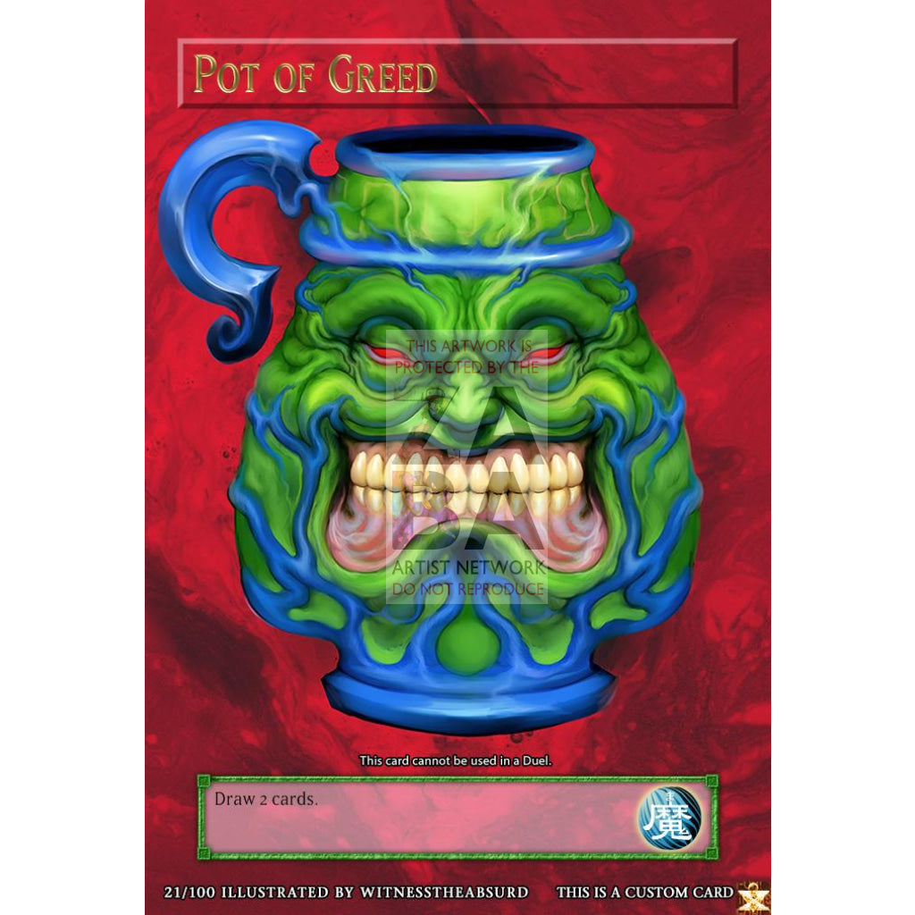 Pot of Greed FULL ART ORICA - Custom Yu-Gi-Oh! Card - ZabaTV