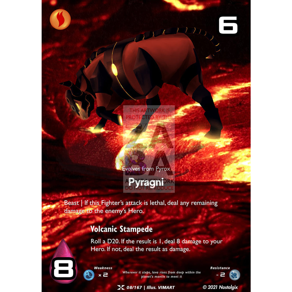 Pyragni 8/167 Base Set Extended Art Custom Nostalgix Card With Text / Star Holographic