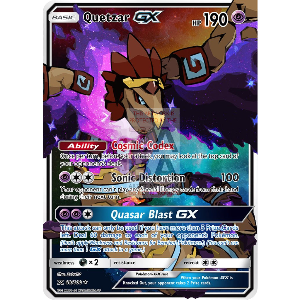Quetzar GX Custom Pokemon Card - ZabaTV