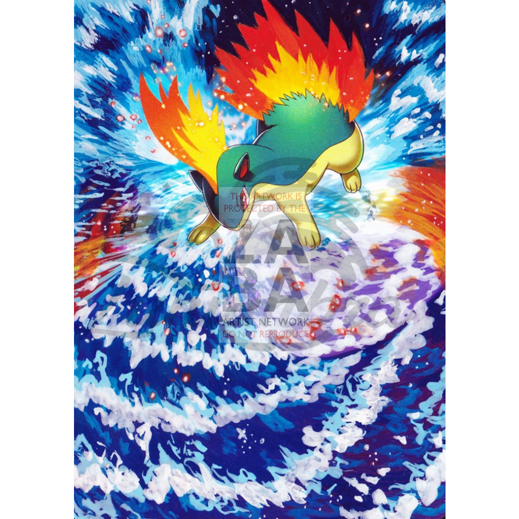 Quilava 19/162 Xy Breakthrough Extended Art Custom Pokemon Card Textless Silver Holographic