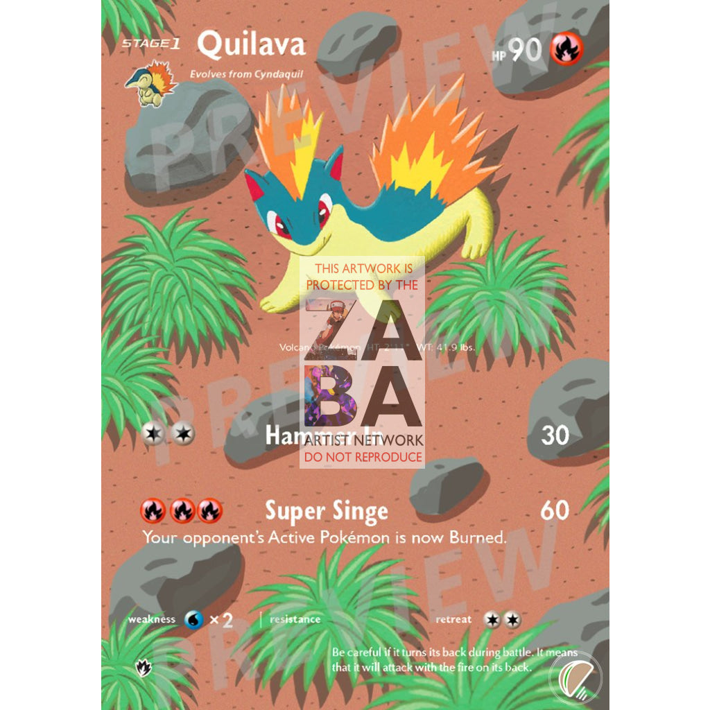 Quilava 41/214 Lost Thunder Extended Art Custom Pokemon Card - ZabaTV