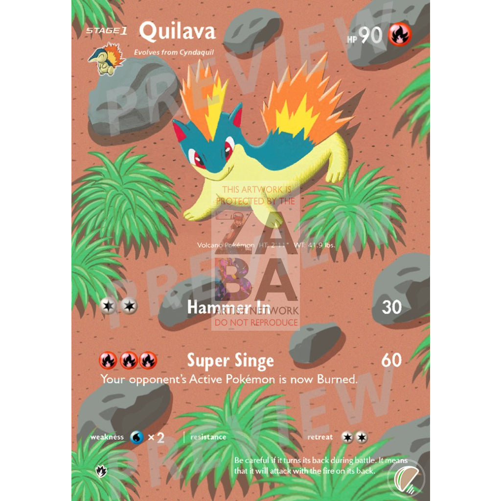 Quilava 41/214 Lost Thunder Extended Art Custom Pokemon Card - ZabaTV