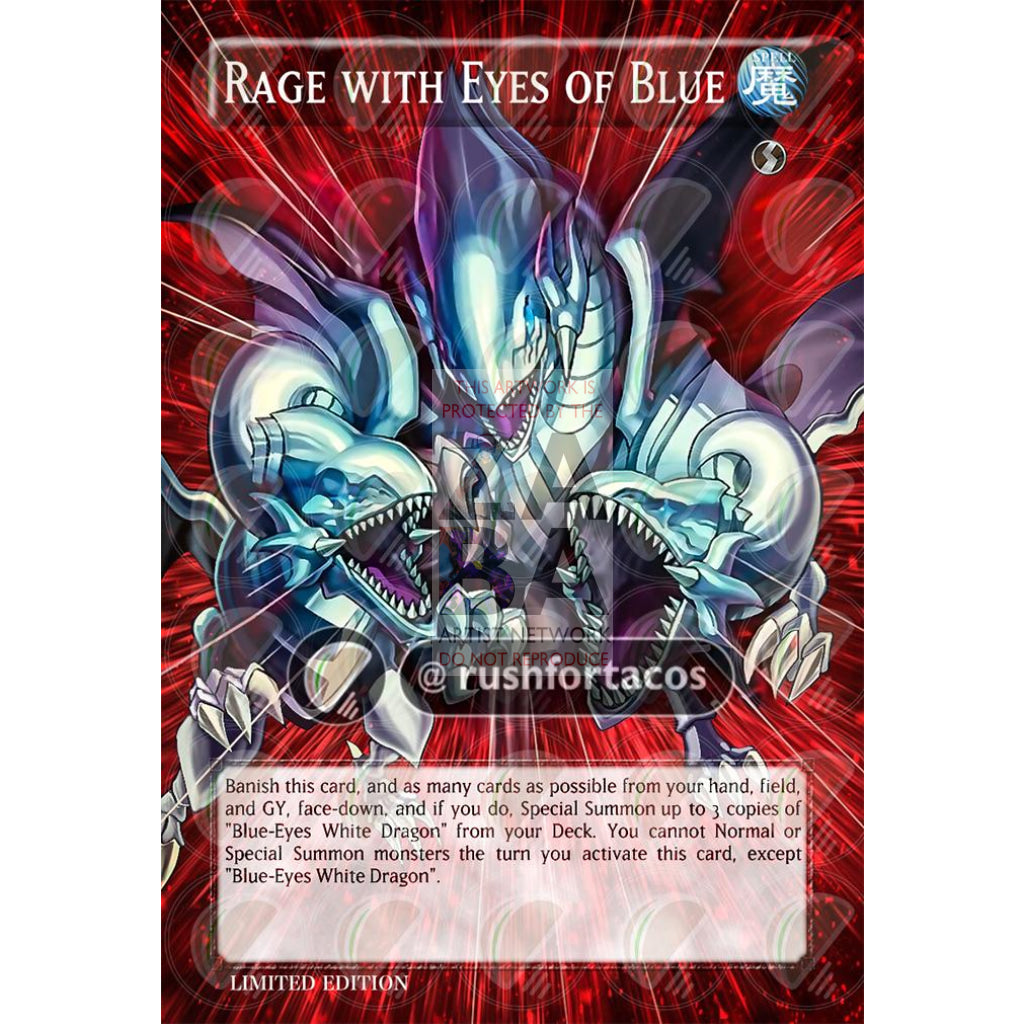 Rage with Eyes of Blue Full Art ORICA - Custom Yu-Gi-Oh! Card - ZabaTV