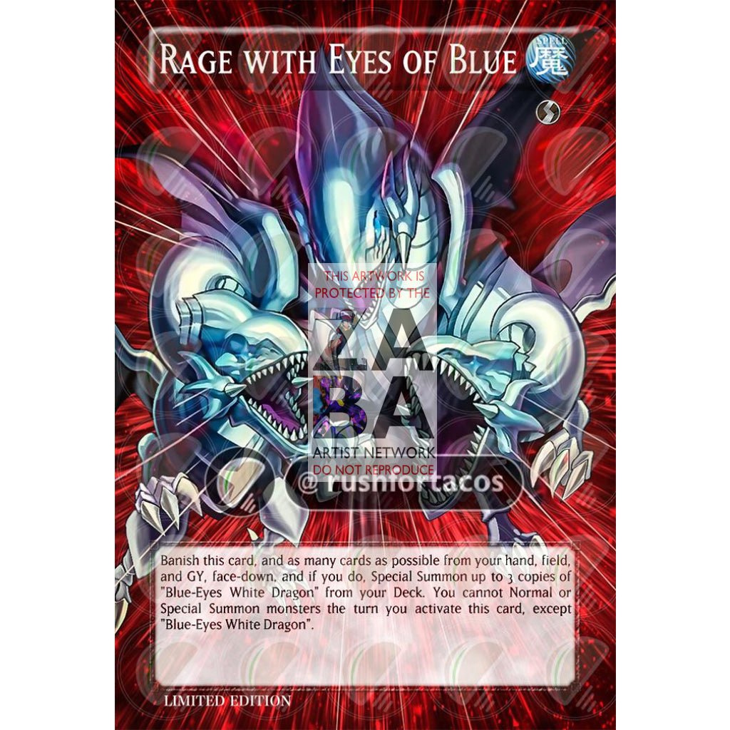 Rage with Eyes of Blue Full Art ORICA - Custom Yu-Gi-Oh! Card - ZabaTV