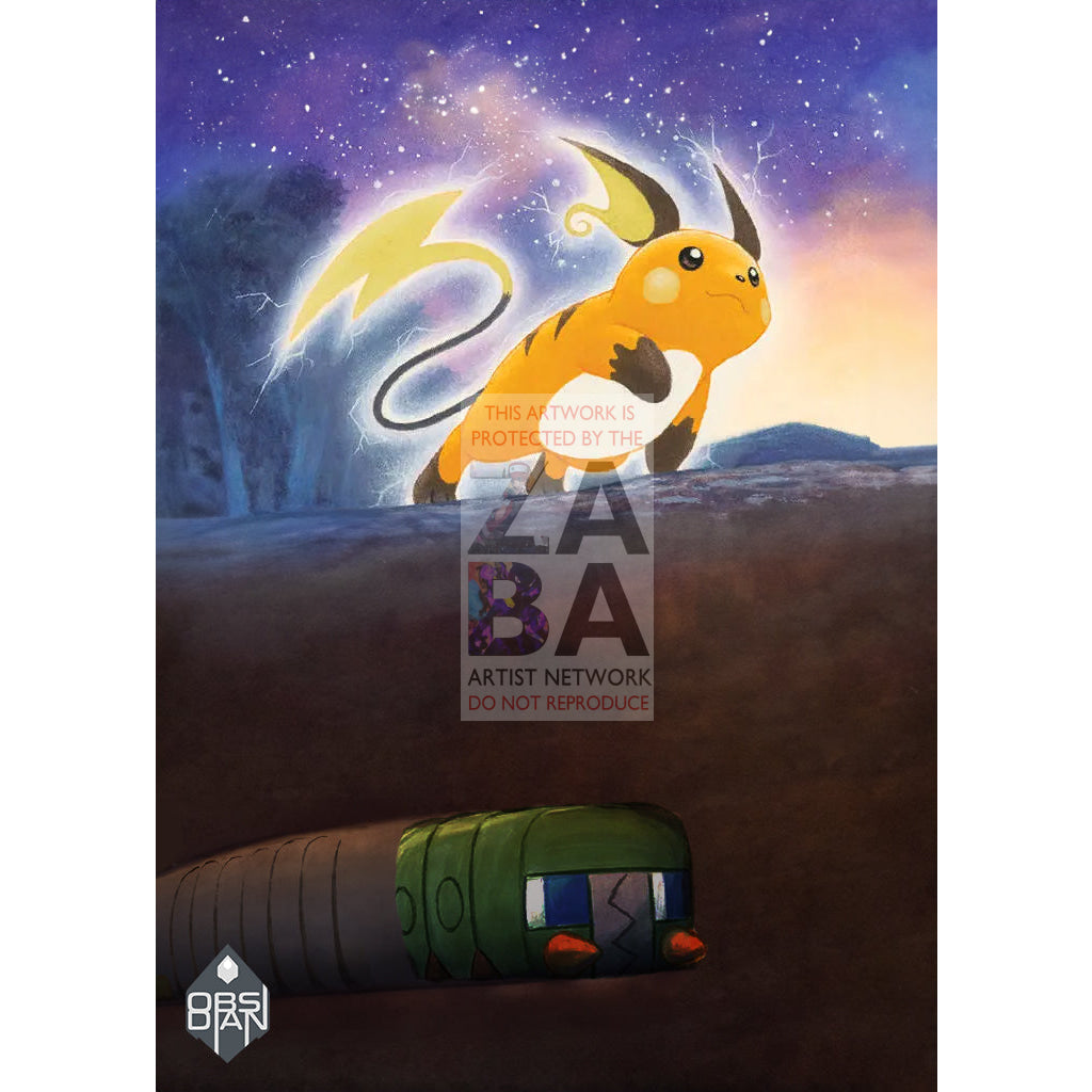 Raichu 019/091 Paldean Fates Extended Art Custom Pokemon Card - ZabaTV