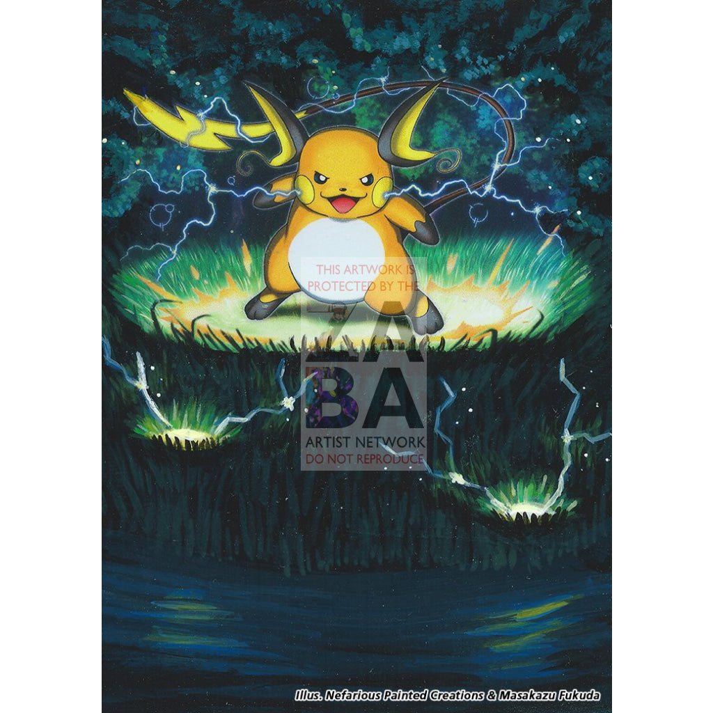 Raichu 49/162 Breakthrough Extended Art Custom Pokemon Card Silver Holo