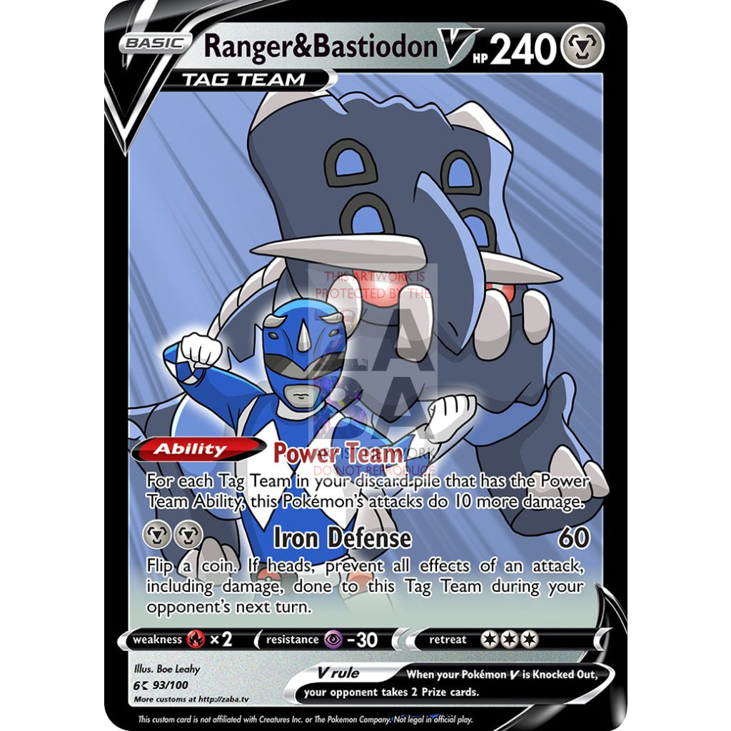 Ranger & Bastiodon V Custom Pokemon Card - ZabaTV