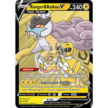 Ranger & Raikou V Custom Pokemon Card Silver Foil / With Text