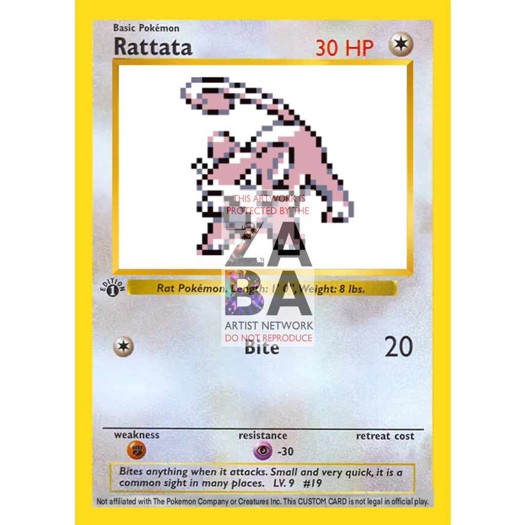 Rattata Game Sprite Custom Pokemon Card - ZabaTV