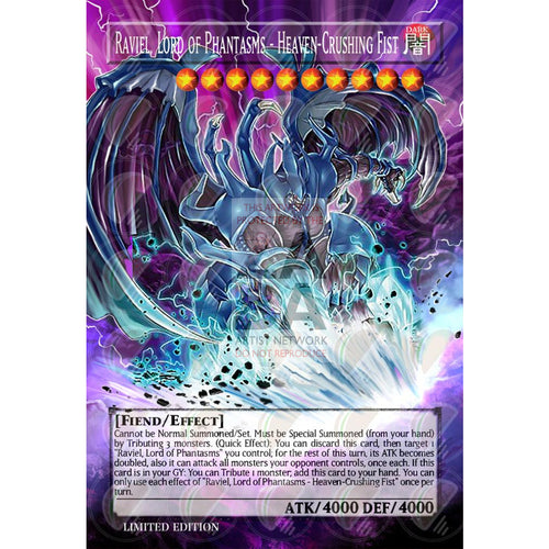 Raviel Lord Of Phantasms - Heaven Crushing Fist Full Art Orica Custom Yu-Gi-Oh! Card