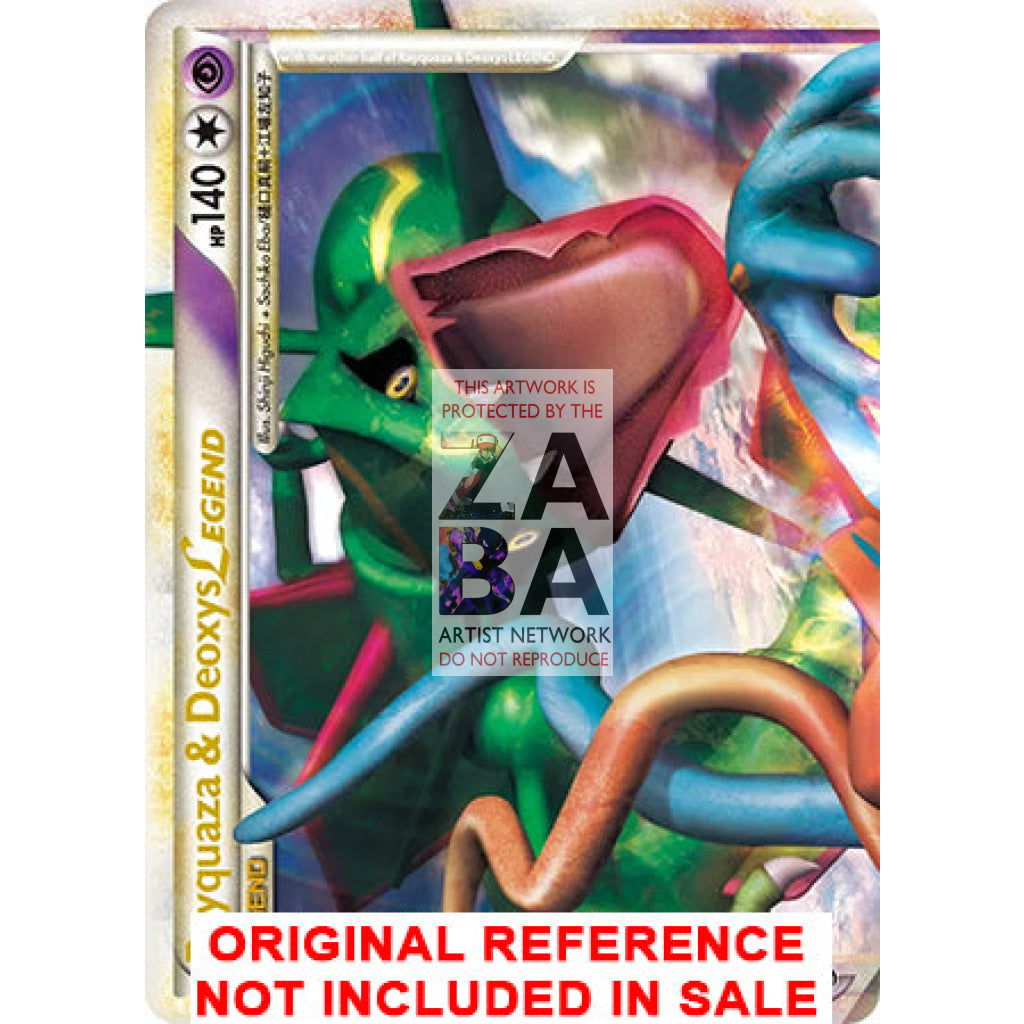 Rayquaza & Deoxys LEGEND Combined 89/90 & 90/90 Undaunted Extended Art Custom Pokemon Card - ZabaTV